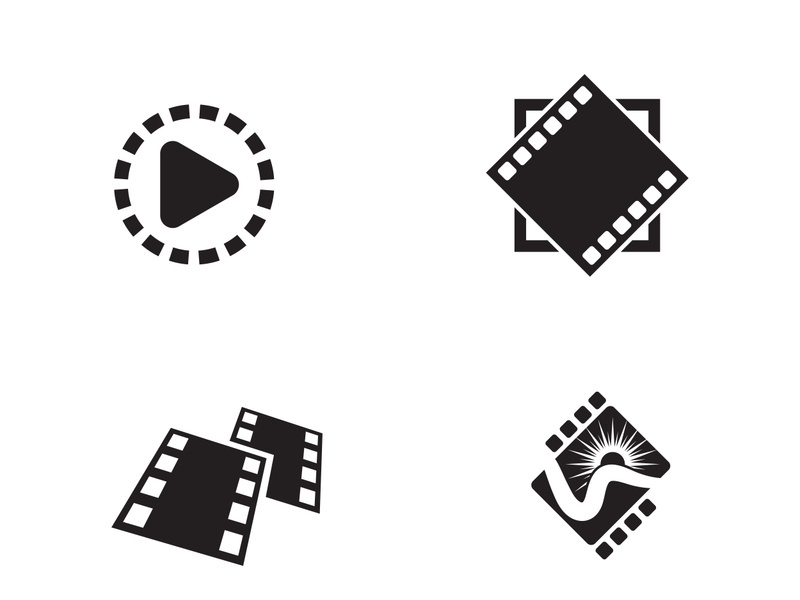 Abstract film icon illustration