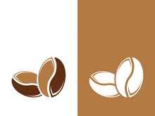 Coffee bean icon vector illustration template