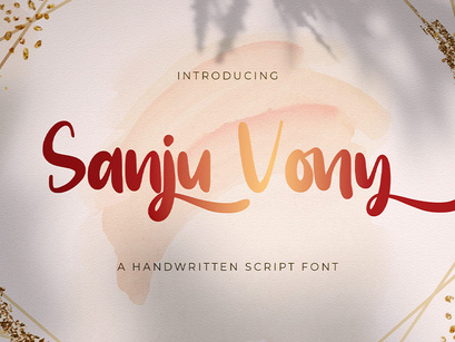 Sanju Vony - Handwritten Font