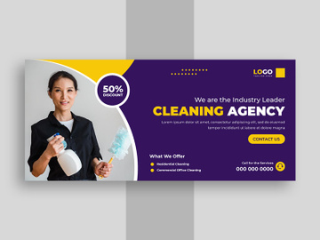 Cleaning Service Facebook Cover Banner Ver-3 preview picture