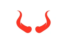 Devil horn red logo icon