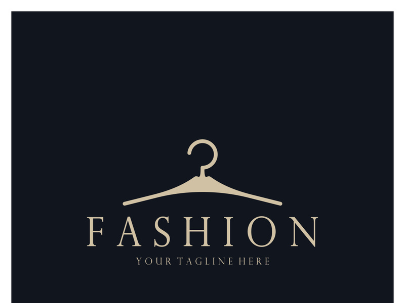 Simple clothes hanger logo details with creative design.for business, boutique, fashion, lifestyle, beauty, wardrobe, wedding dress, clothing store
