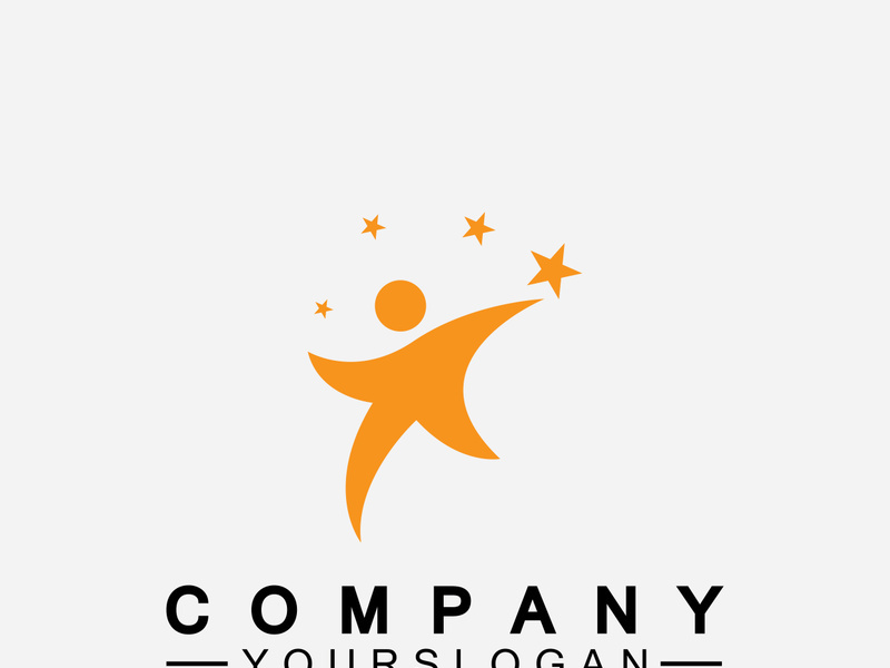 Star people success logo and symbol icon Template