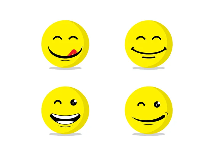 Smile emote Vector Template Design