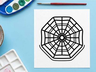 Geometric stained glass window design with radial symmetry. Vector-style decorative pattern for gothic or Halloween-themed projects.