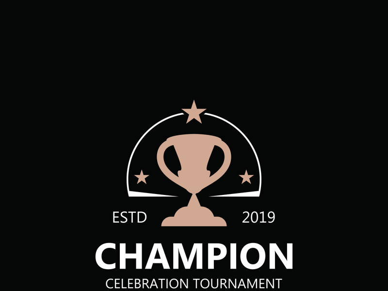 Trophy Logo winner, Sports Tournament Championship Cup Design. minimalist emblem sport, club shop simple icon