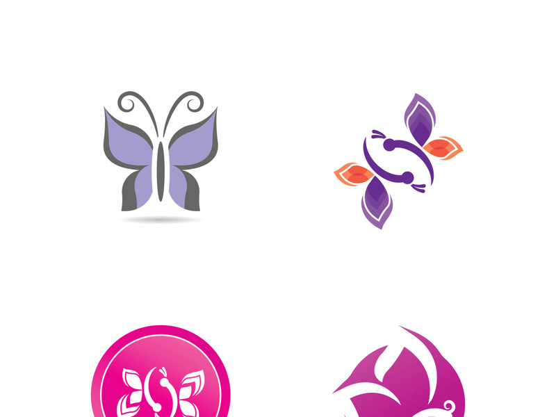 Butterfly logo icon vector design illustration