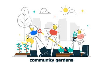10 Community Garden Illustration