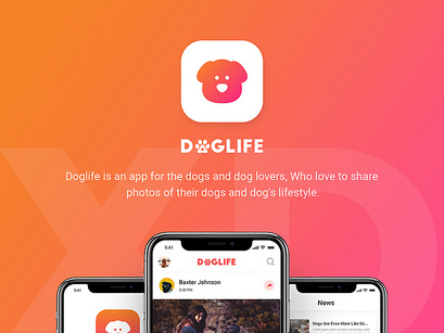Doglife – A free UI kit for Adobe XD