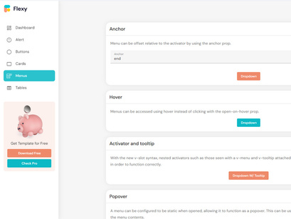 Flexy Free Vuejs Vuetify Admin Template