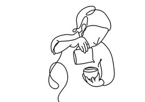 Street food line art