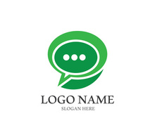 Speech bubble icon logo template vector illustration