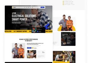 Voltify - Electrician & Electrical Services Figma Template