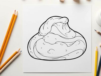 Cute amoeba character smiling vector illustration