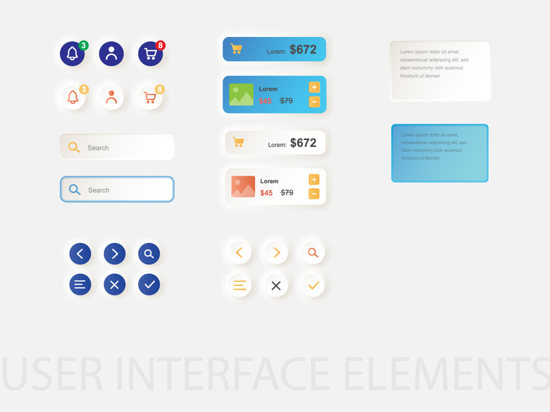 User interface elements UI Kit 02