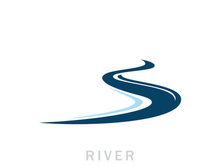 River logo vector icon illustration design