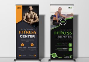 Fitness Gym Roll Up Banner Template Ver-2