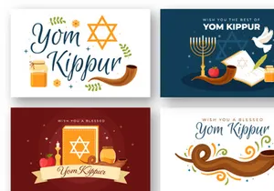 13 Yom Kippur Day Celebration Illustration