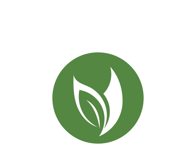 Green leaf ecology nature element vector icon