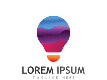 Lamp logo design with creative idea preview picture