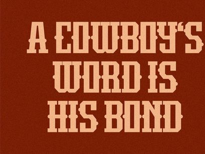 True Story - Western Slab Serif Font