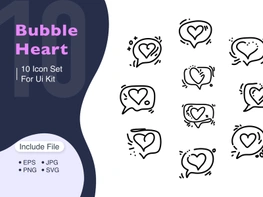 Icon Outline Speech Bubble Heart preview picture