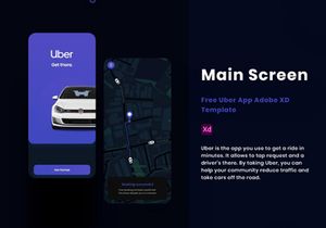 Uber App - Free XD Template