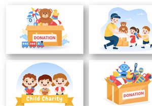 8 Donation Box Toys for Children Illustration