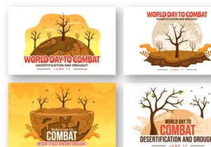 13 World Day to Combat Desertification and Drought Illustration