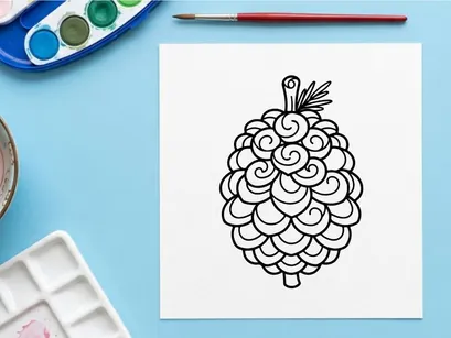 Hiasan nanas dekoratif untuk dekorasi rumah. Desain elegan bernuansa tropis dengan detail rumit.