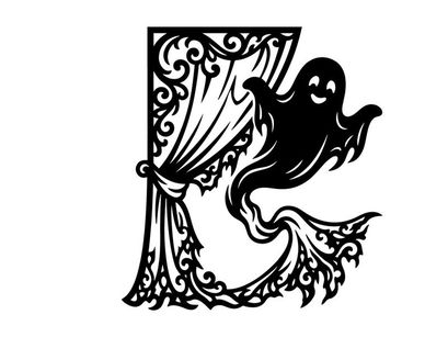 Hantu Hiasan dengan Tirai dan Bingkai Berornamen