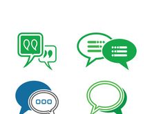 Speech bubble icon Logo template vector illustration