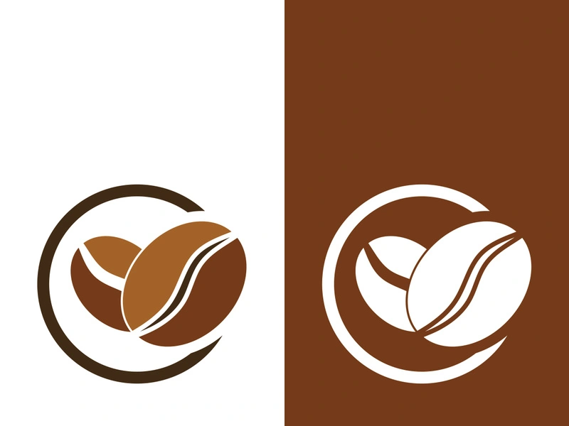 Coffee bean icon vector illustration template