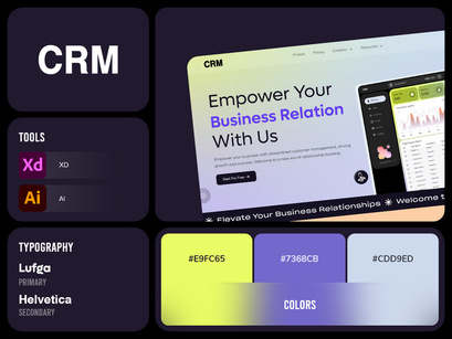 CRM - SaaS Landing Page Design