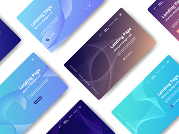 Asbtract background Landing page template vol 2 preview picture