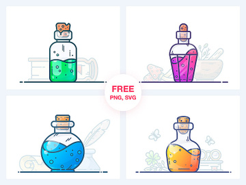 Freebie: Vector Potions Illustrations preview picture