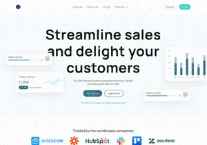 CRM für Business-Landingpage