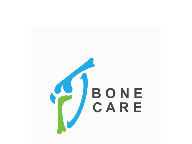 Bone care logo, Minimalist joint bone design Illustration orthopedic template