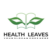 Green leaf logo design vector illustration
