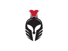 Spartan helmet icon illustration design