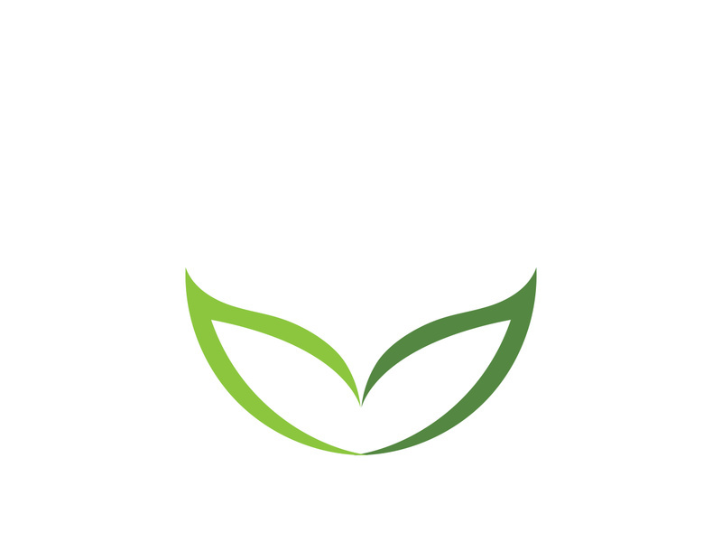 Green leaf ecology nature element vector icon