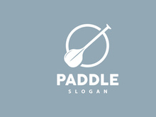 Paddle Logo, Boat Paddle Vector, Crossed Paddle Icon, Illustration Symbol Simple Design