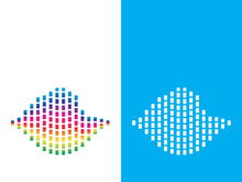 Sound waves vector illustration design template