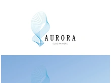 aurora logo design icon illustration vector template