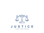 Justice logo design simple lawyer minimalist legal symbol illustration