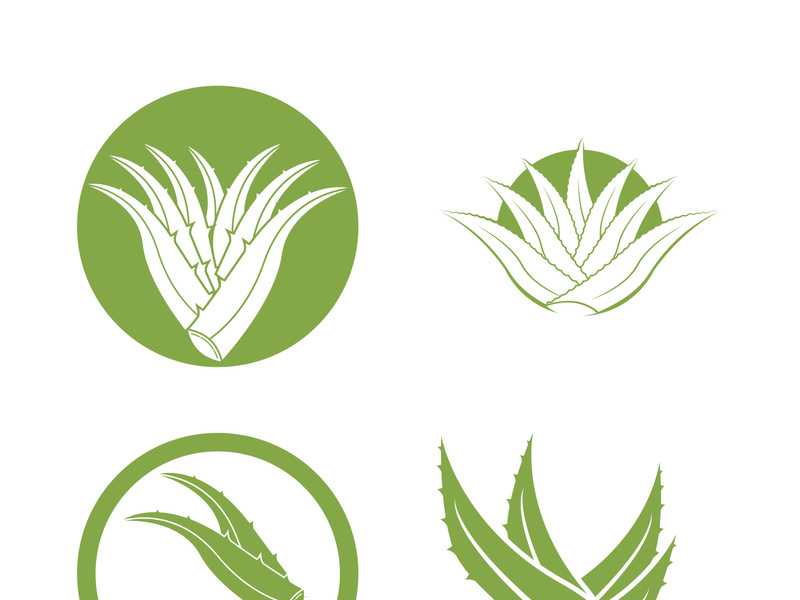 Aloe Vera logo icon design symbol beauty skin care