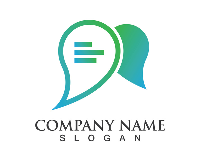 message bubble logo and symbol speech icon illustration