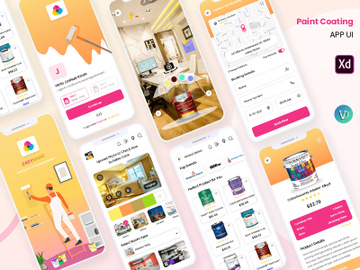 Paint and Coating Solution Service Booking Mobile App UI Kit preview picture