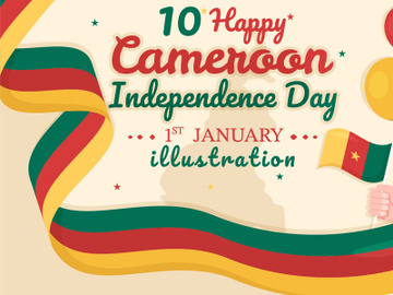 10 Happy Cameroon Independence Day Illustration preview picture