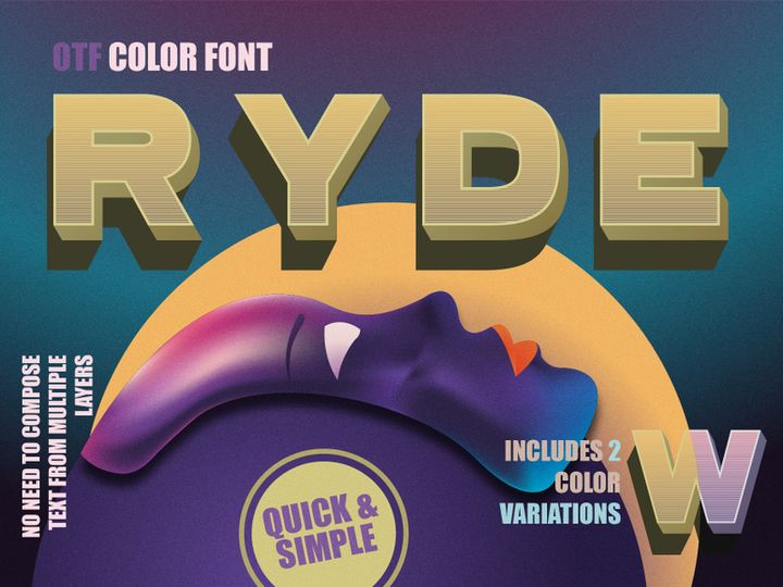 Ryde - sans serif color font